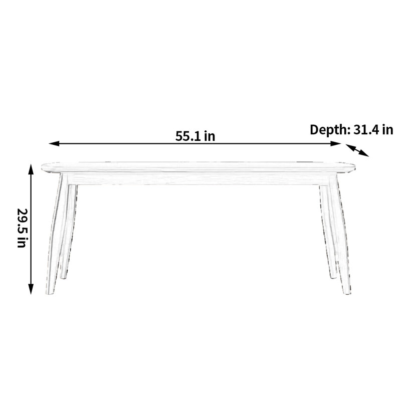 Beverley, H 29,5 po x L 55,1 po x l 31,4 po