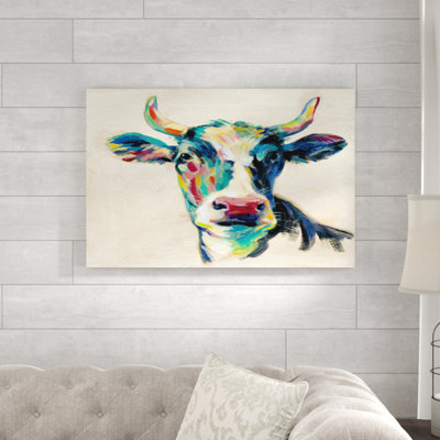«Expressionistic Cow II» par Silvia Vassileva, reproduction d'art sur toile