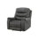 Oby Manual Reclining Chair, Panel Stitched Back, Dark Gray Microfiber