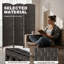 Paravent 3 panneaux pliable, grande cloison de séparation tissée portable, cloison autoportante moderne pour la chambre à coucher, le bureau et le salon, noir
