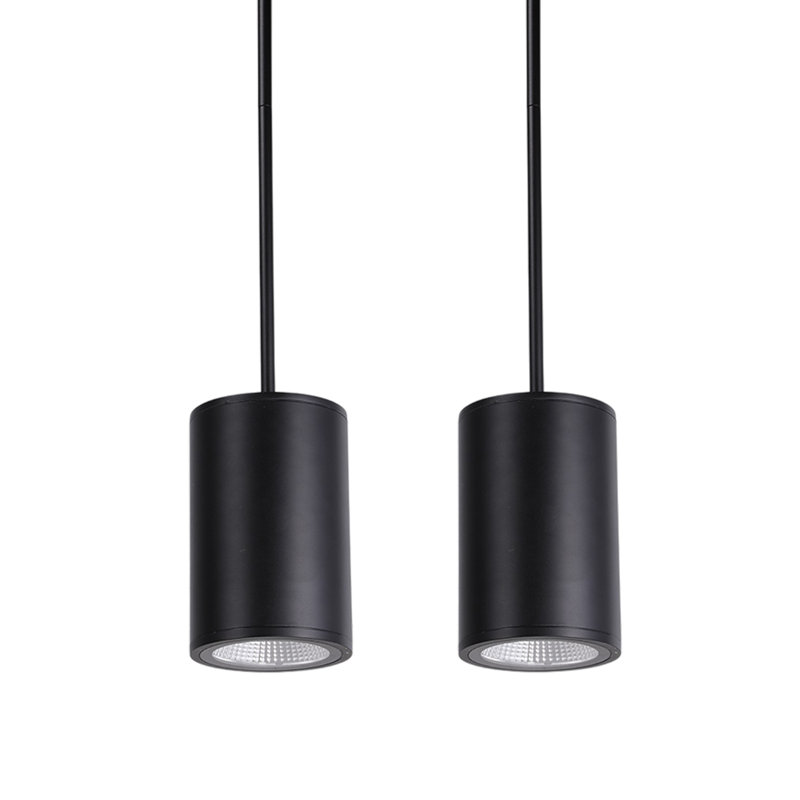 Luminaire suspendu commercial 5 pouces à DEL 5ct, 120-277 V, à intensité variable, 3 options d'alimentation, étanche IP65, CRI90
