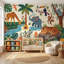 Papier peint animaux tropicaux, jungle tropicale-414616787-414616790