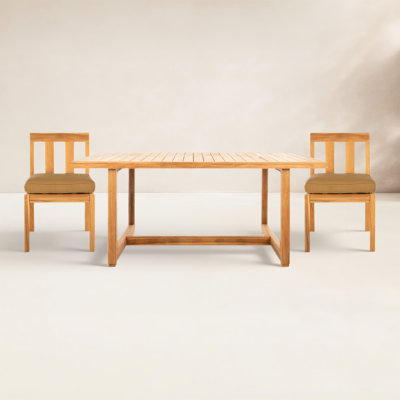 Melrose 71" Teak Patio Dining Set