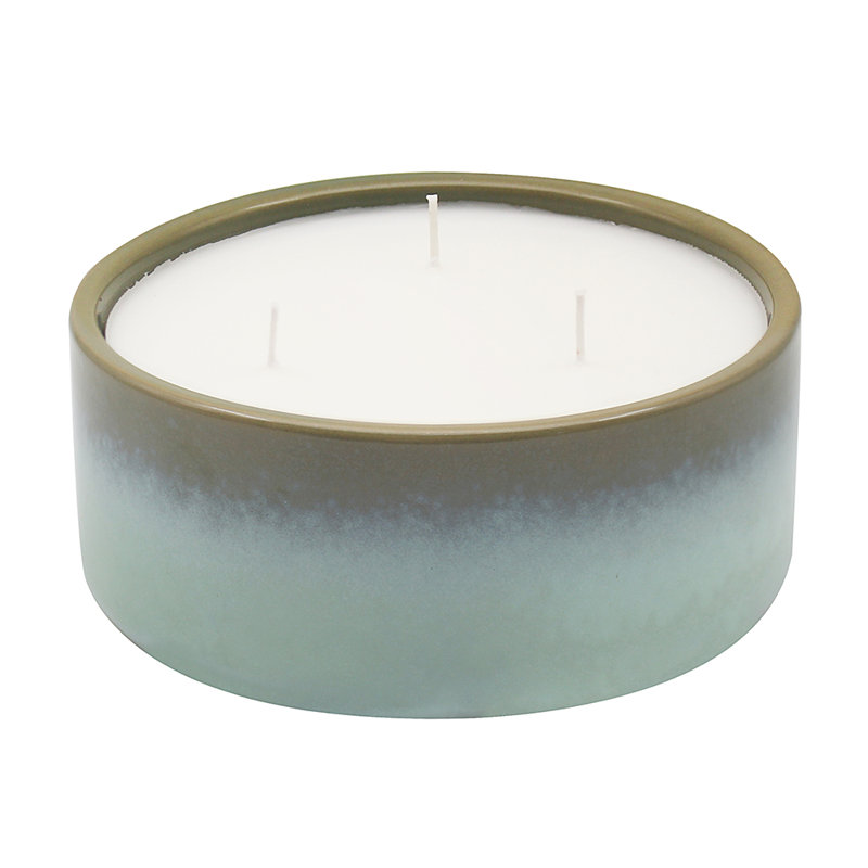 Scented Jar Candle with Ceramic Holder, Cashmere & Silk