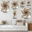 Horloge murale moderne à motif de spirale blanche-1189593869