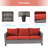 Jonson Wicker 5 - Person Patio Conversation Set with Cushions-946984231-946984230