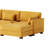 Maelina 5 - Piece Upholstered Orange Corduroy Modular Sectional Sofa with Pillow Back and Removable Ottoman-619298544-619298550