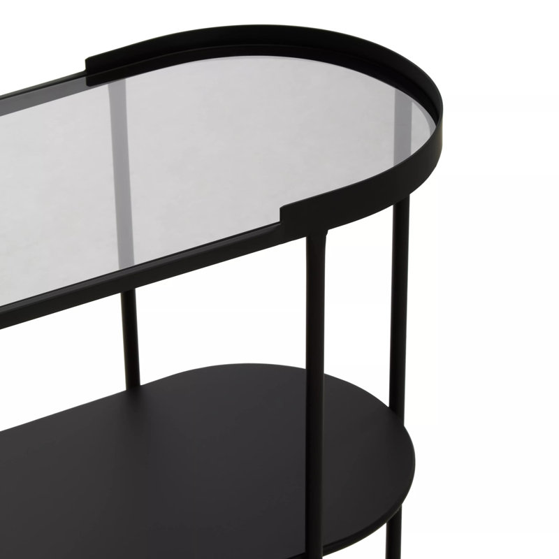Maoli 100cm Glass Top Console Table