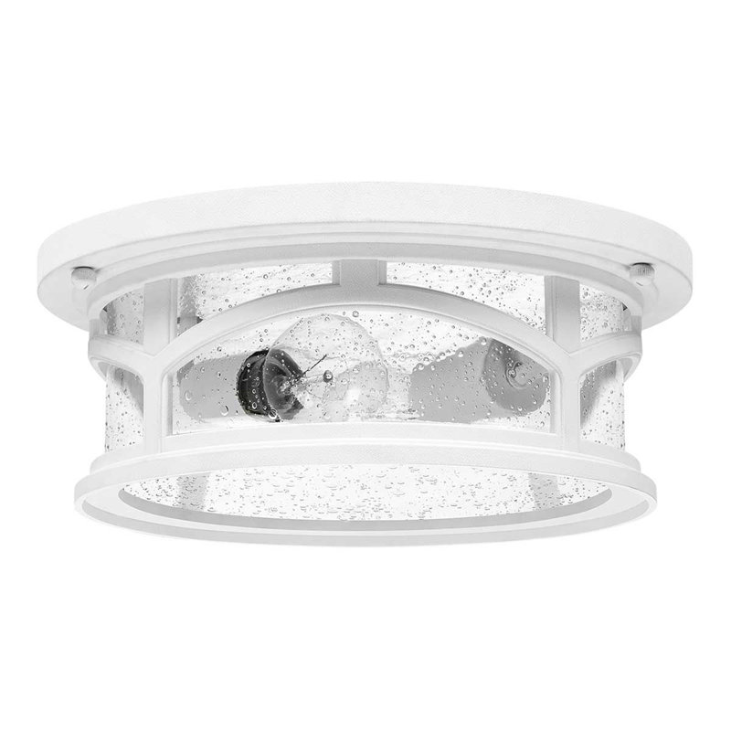 Hollydale White 2 - Bulb Outdoor Flush Mount