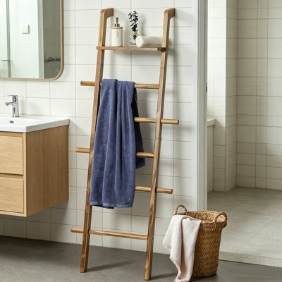 6-Tier Blanket Ladder Shelf for Living Room and Bathroom,For Blankets, Towels,Clothes,Home Organization.
