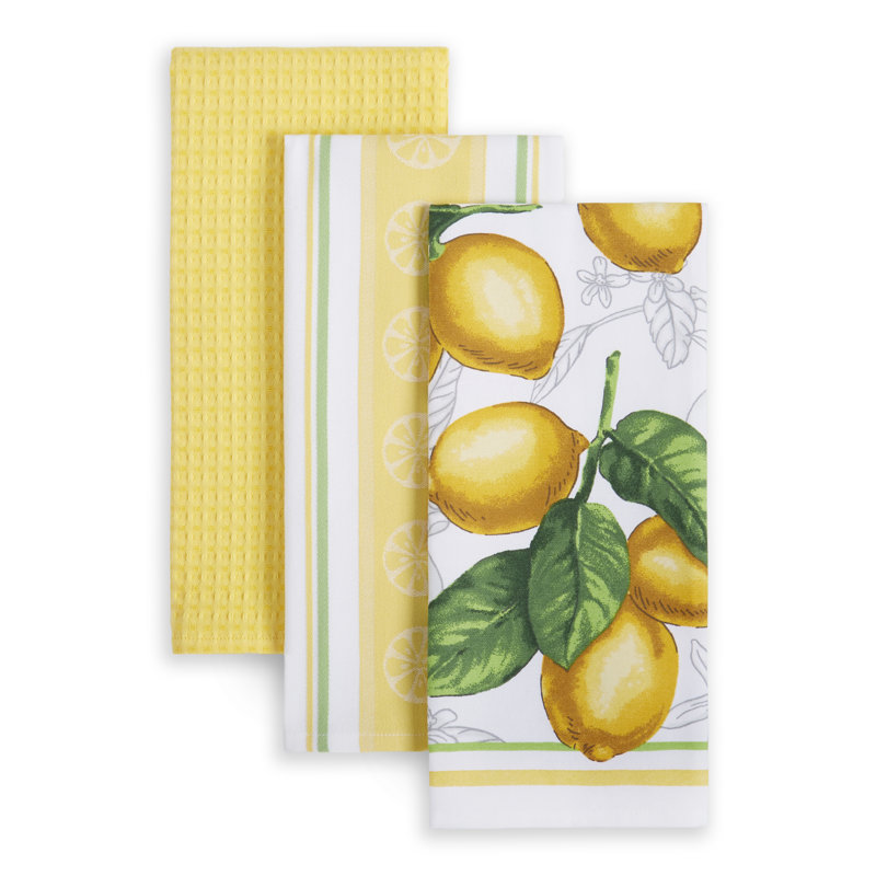 Ensemble de 3 serviettes Martha Stewart Lots of Lemons