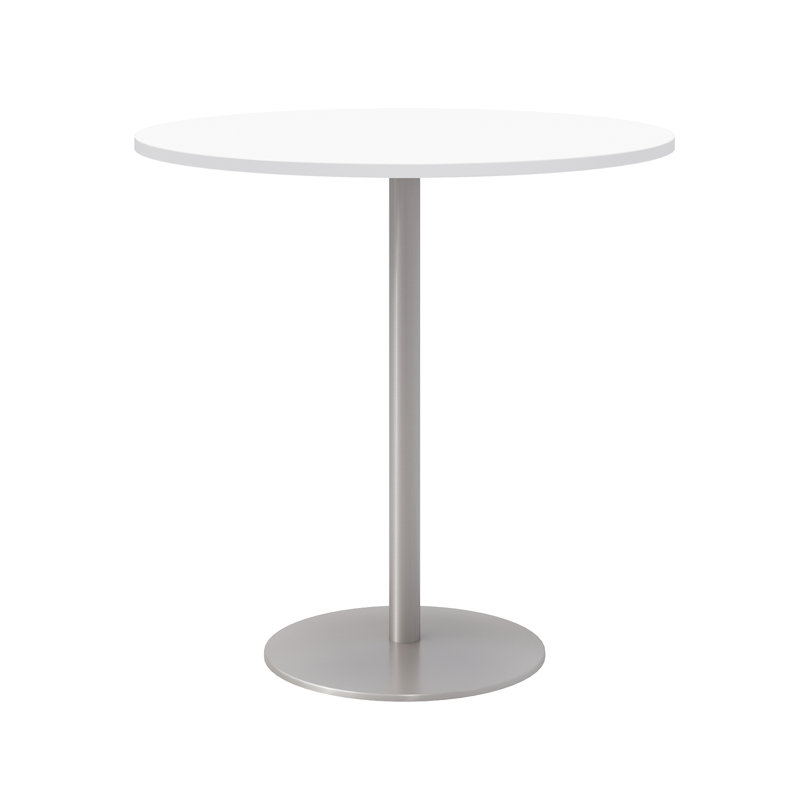 Round Pedestal Table, Designer White, 42" H x 42" L x 42" W