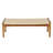 Yank Wood Handmade Traditional Brown Bench with Rope Wrapped Seat