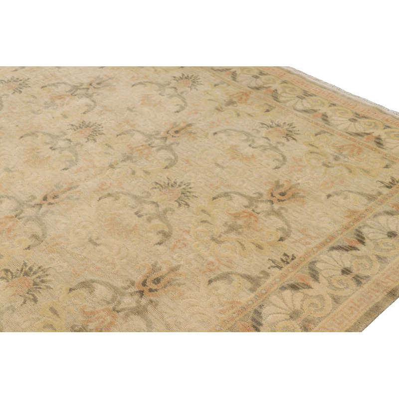 Rug & Kilim’S Oversized Spanish Arts & Crafts Style Rug With Floral Patterns