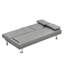 Lit avec accoudoirs gris, support pour les jambes en acier inoxydable, poids de 59,19 lb, polyvalent pour une utilisation à domicile avec accoudoirs, revêtement gris, pieds, largeur de 31,68 po, diverses utilisations pratiques-1837204684