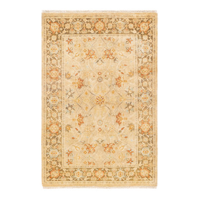 Zyshon One-of-a-Kind 3'10" X 5'10" New Age Wool Area Rug in