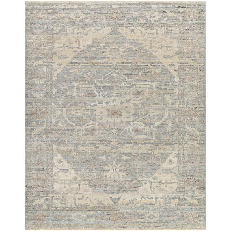 Cappadocia Hand Knotted Wool Abstract Area Rug in Gray, Rectangle 7'8" x 9'7"