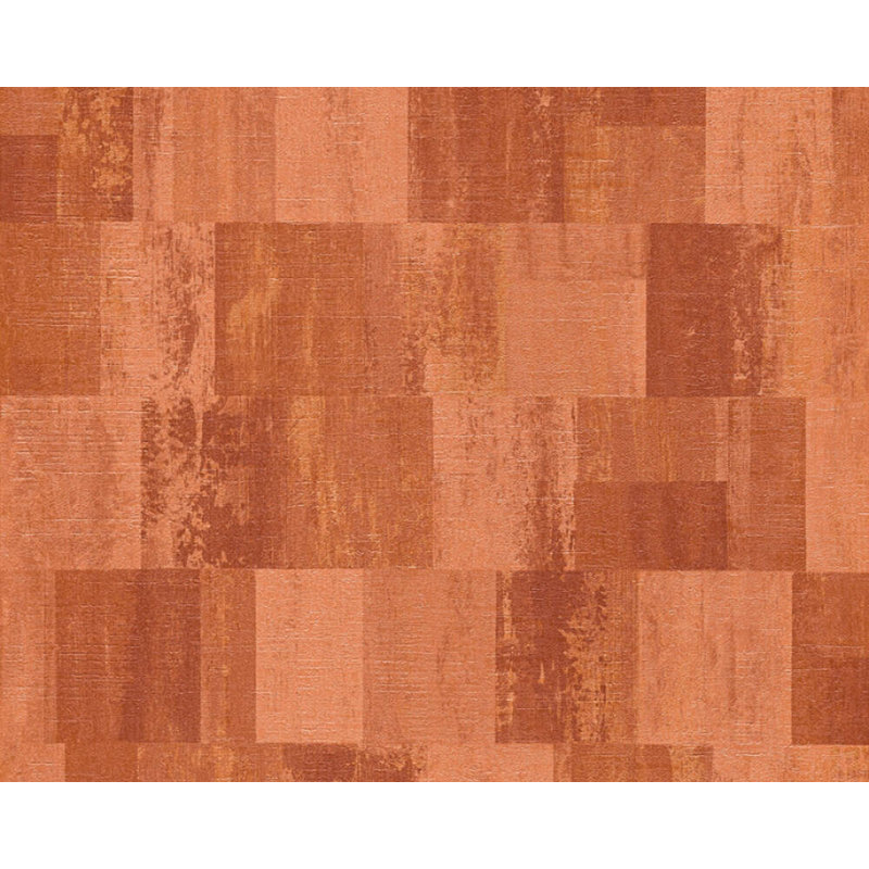 33' L x 21" W Texture Wallpaper Roll, Copper/Orange