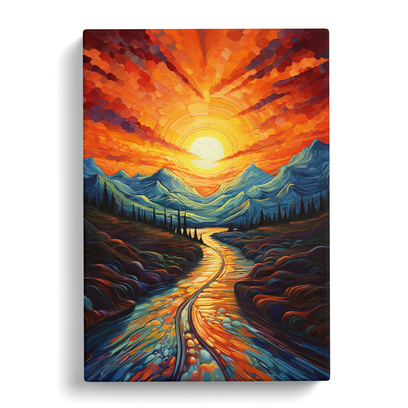 Sunrise Expressionism - Wrapped Canvas, 76cm H x 50cm W x 3cm D