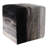 Luxury Ottoman Square with Strips Patchwork Design – Ottoman Footstool for Bedroom, Entryway, or Extra Seating – Modern House Decor Pouf Accent for Living Room Furniture or Vanity Seat –18", Black