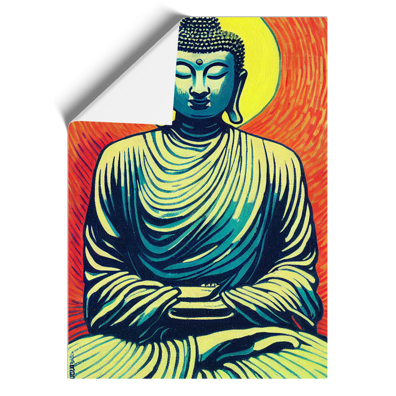 Buddha and the Sun - Wall Art, 29.7cm H x 21cm W, Paper, No Matte