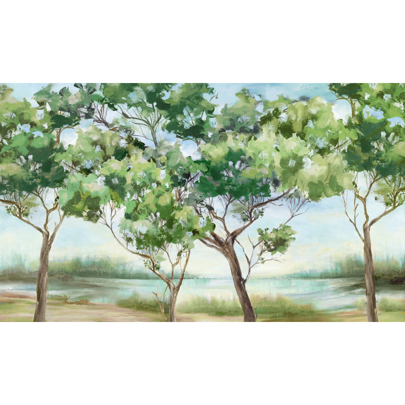 «Summer Green Forest I» sur toile par Eva Watts, H 32 po x l 48 po