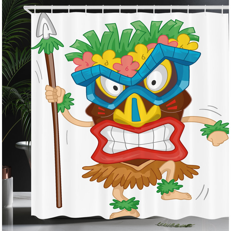 Shower Curtain with Hooks Included, 75"H x 69"W