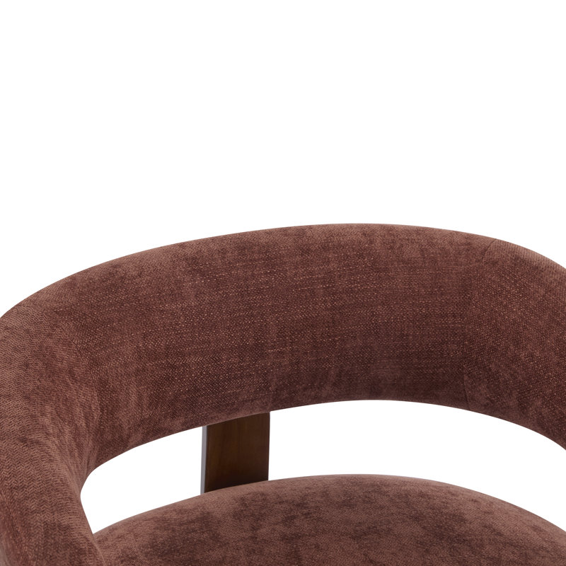Fauteuil d'appoint rembourré Novea, Corail rouge
