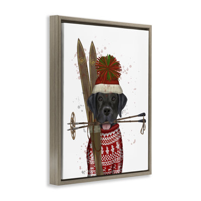 «Black Labrador Skiing» par Fab Funky