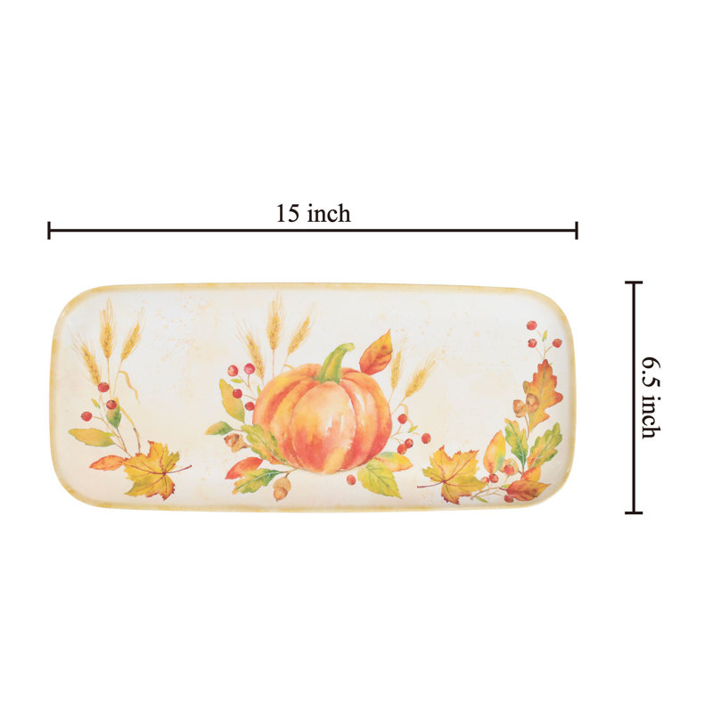 2-Piece Harvest Pumpkin 15" Tray