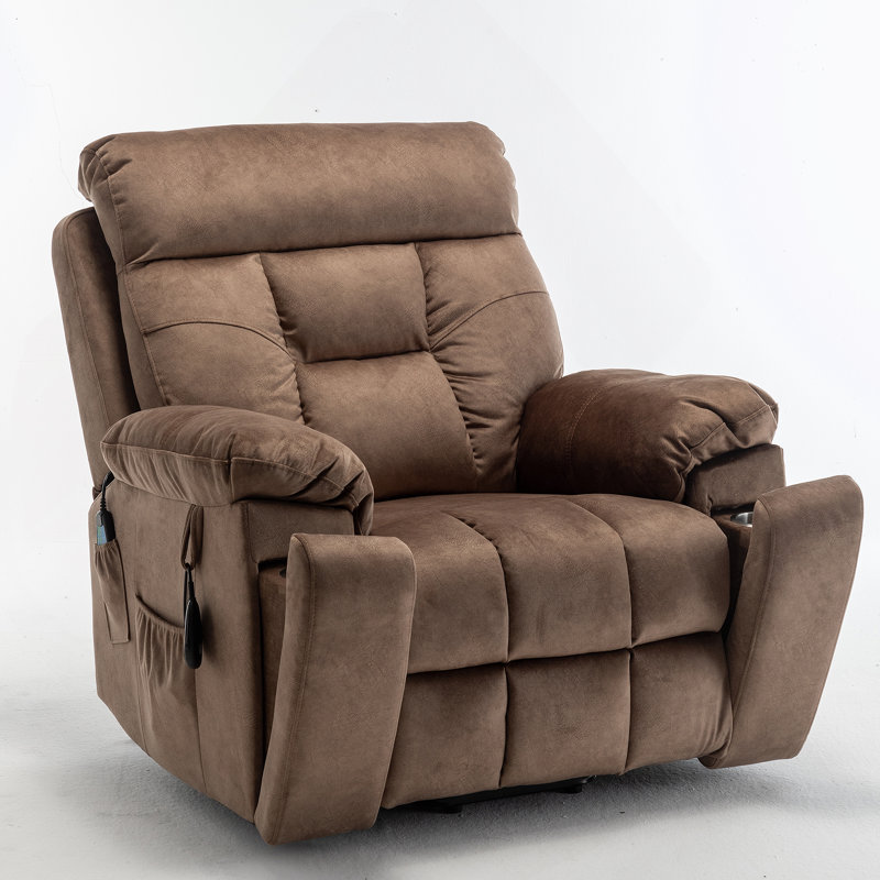 Fauteuil inclinable électrique inclinable électrique pour les personnes âgées, Brun