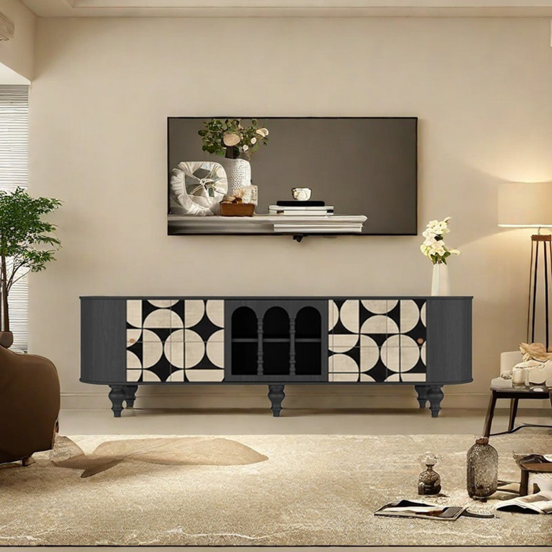 Meuble télé de style français personnalisé, 70.86"