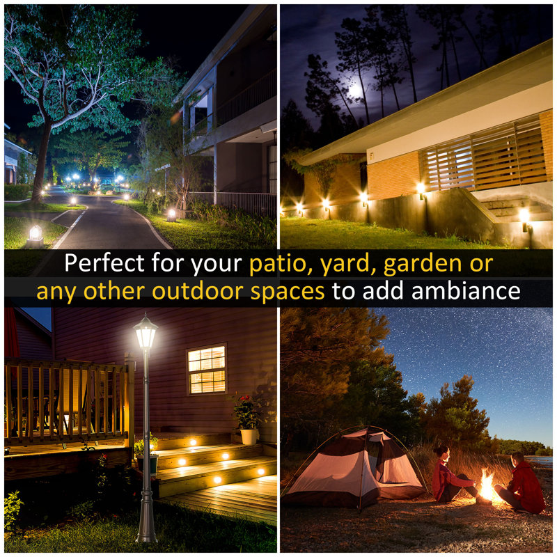 Solar Powered Integrated LED Metal Pathway Light