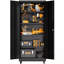 Armoire de rangement en métal avec 4 tablettes réglables