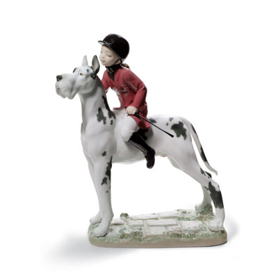 Giddy Up Doggy Girl Figurine