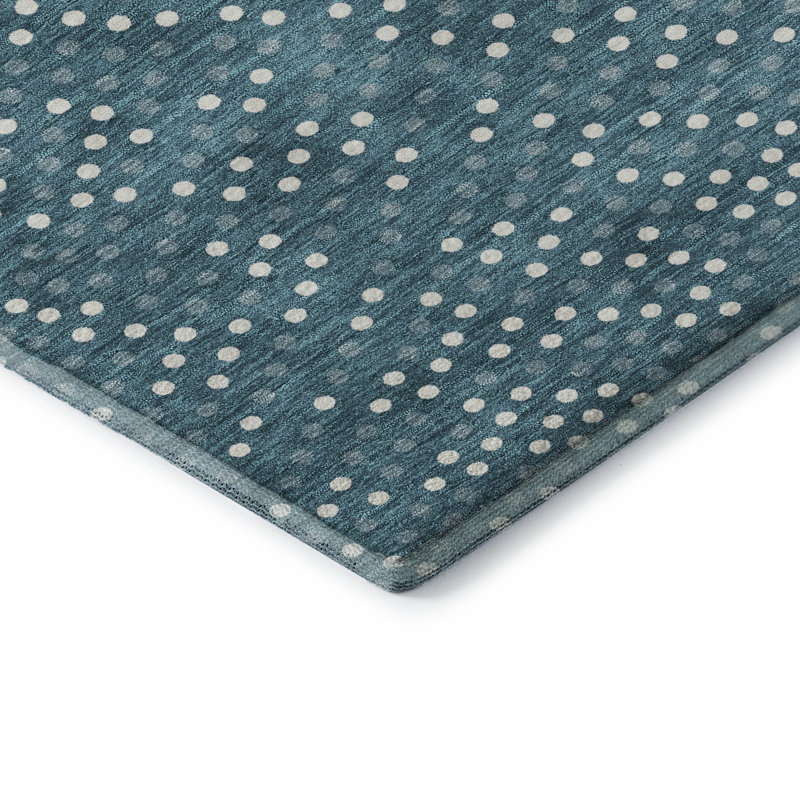 Premium Machine Washable Colmenero AMF1021 Circles Rug, Rectangle 10' x 14'