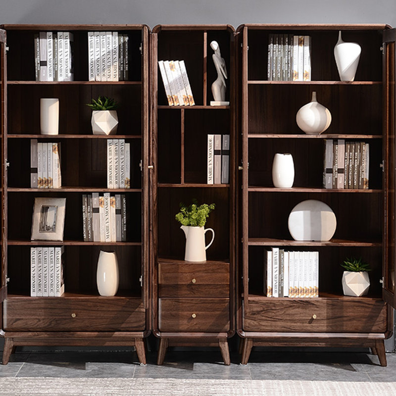 Bibliothèque en bois massif pur