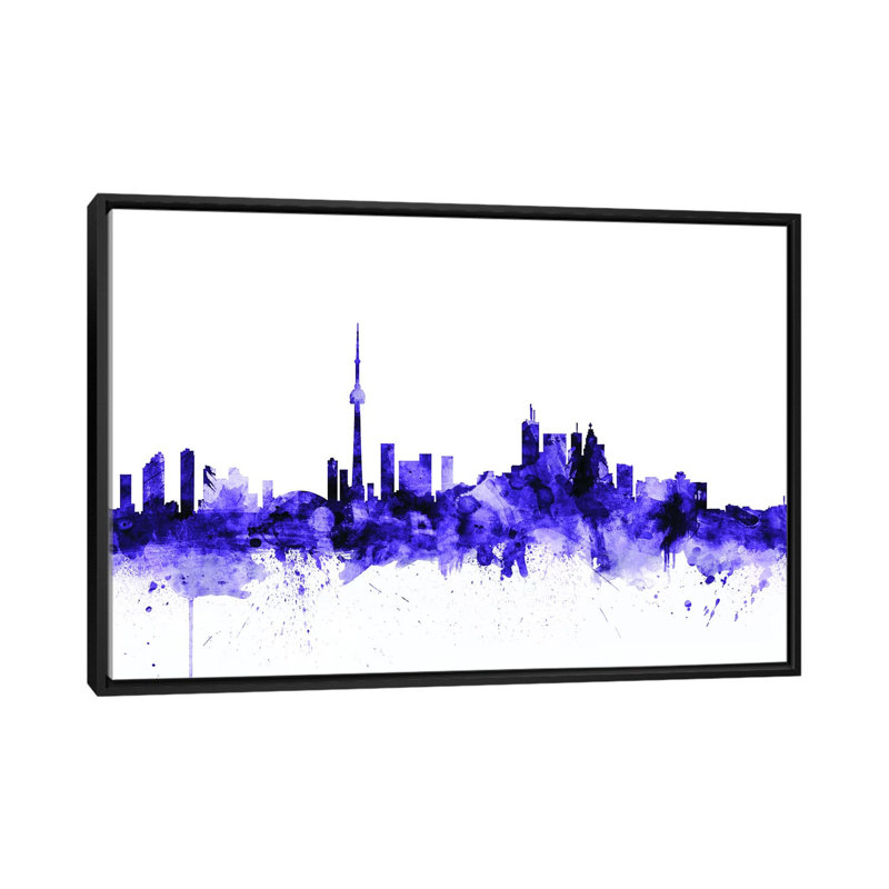 « toronto, canada horizon » par michael tompsett, reproduction d’impression sur toile tendue, H 18 po x l 26 po x P 1,5 po