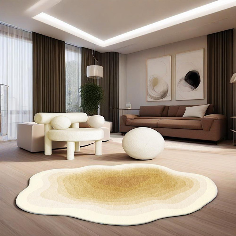 Alien Rugs，Cashmere Imitation Irregular Carpet Soft Fluffy Plush Anti-Slip Design Rugs Use for Living Room Bedroom Kitchen Entrance Floor Mat