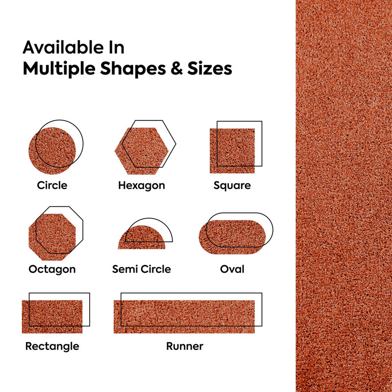 Ensemble de tapis intérieur / extérieur en polyester touffeté à la machine Stankiewicz, Hexagone 3 pi x 3 pi