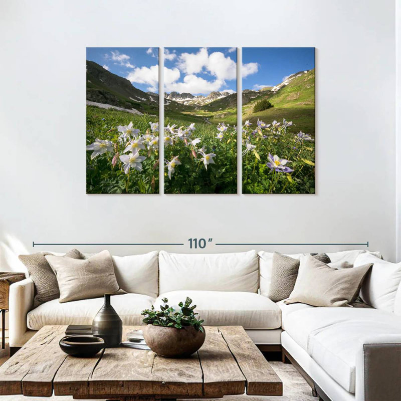 Harnek Columbine Flower Field, 48" H x 74" W