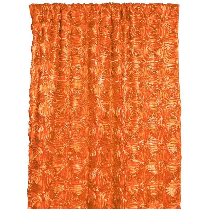 Rideau obscurcissant en polyester Pekanbaru, L 54 po x L 108 po, Orange