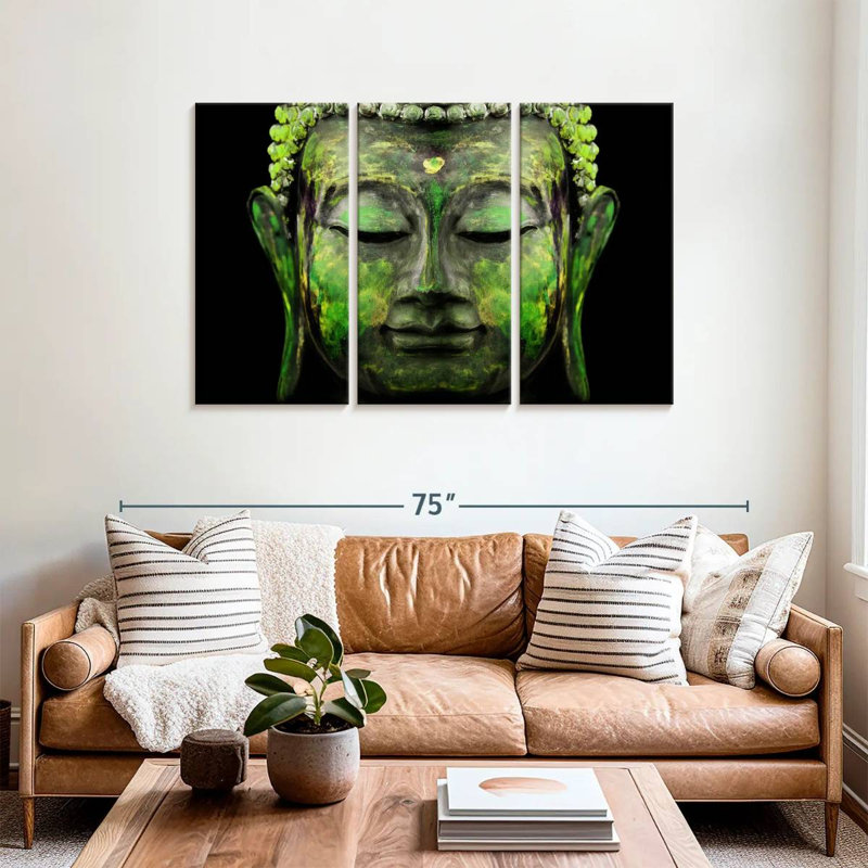 Adella Green Buddha, 36" H x 57" W
