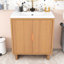 Meuble-lavabo 30 po avec lavabo en résine encastré et portes à fermeture en douceur-1010749590