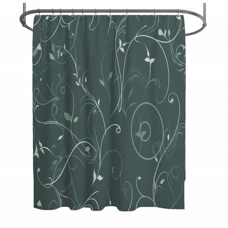 Enson Floral Shower Curtain, 73"H x 70"W