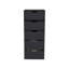 Commode Kamran, cinq tiroirs étroits, finition wengé noir-859649159
