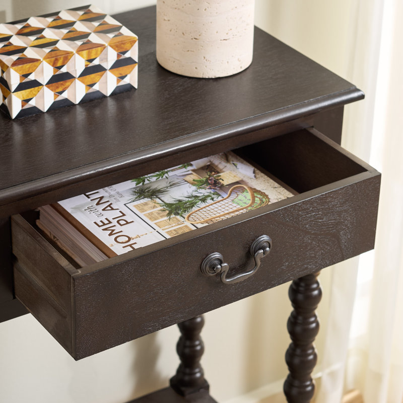 Toulonne 35.5" Console Table, Dark Chocolate