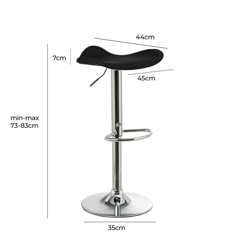 Rhodia Swivel Upholstered Adjustable Height Counter Stool with Metal Frame