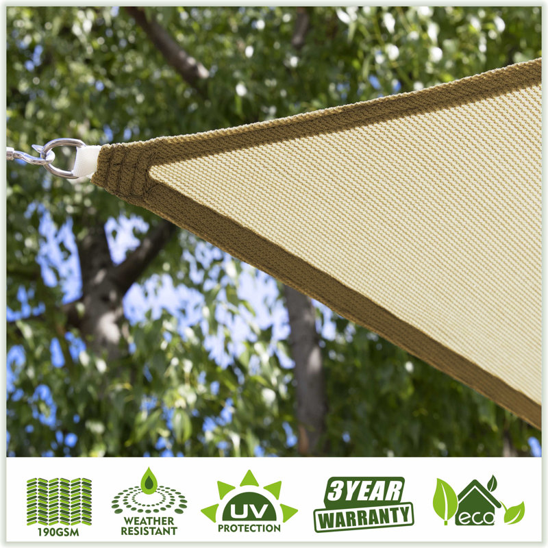 Toile d'ombrage carrée, 10 pi x 10 pi, Beige