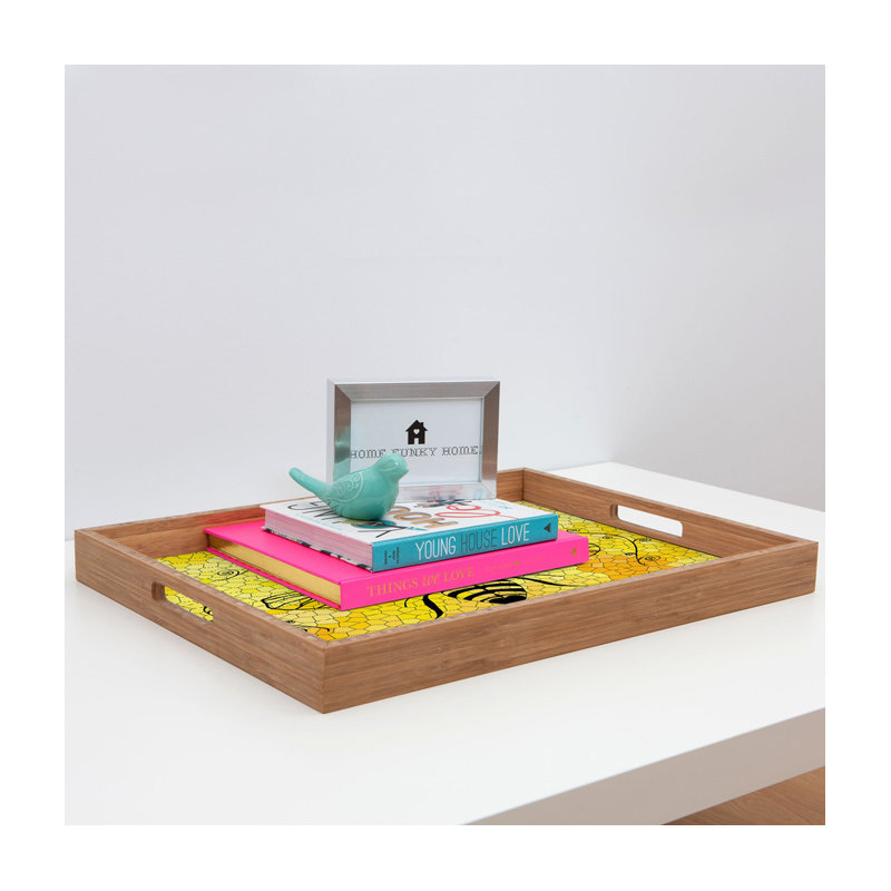 Plateau pour table basse/repose-pieds abeille, H 1,75 po x l 18 po x P 14 po